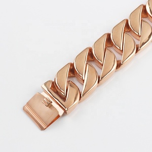 OUMI Beste Verkauf Produkte Rose Gold Luxus Hund Kragen Edelstahl Schnalle Starke Geschweißte Kette Kragen für Große Hunde - Product Image 4