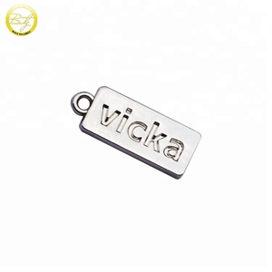 Etiquetas de joyería de metal y plata personalizadas con logotipo de la marca de la empresa - Product Image 3