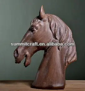 fransız ülke ahşap renk reçine at başı heykeller satılık