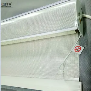 Солнцезащитные моторизованные роликовые жалюзи с дистанционным управлением, затеняющие шторы на батарейках, прозрачные роликовые жалюзи на каждый день из Гуанчжоу для французского окна