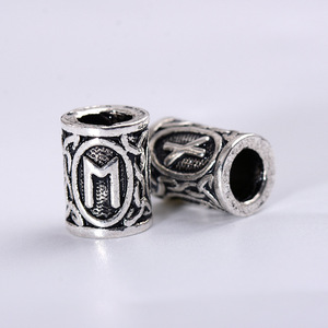 BC0044 Trade assurance-cuentas vintage vikingas, abalorios nórdicos paganos con letras antiguas, cuentas DIY, joyería religiosa - Product Image 3