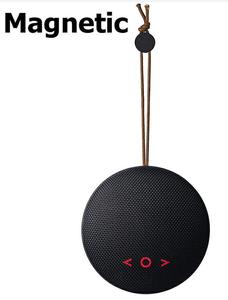 Mejor calidad de sonido inalámbrico Mesa Redonda de diente azul con imbécil portátil redondo Mini altavoz con montaje magnético - Product Image 4