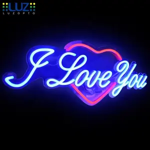 Custom Neon Sign I Love You LED Light Custom Word Letter and Logo Acrylic 12 Advertising Light Boxes LUZ Custom Designs 1 Year,1