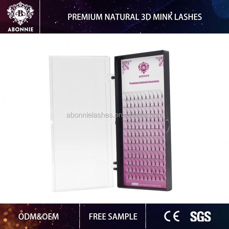 3d 100% Réel Vison Faux Cils Premade Fan Cils Extensions 0.05