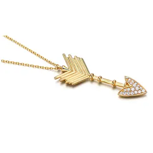 Gemnel 925 silber überzogene gold schmuck Cupid Love Arrow anhänger für halskette