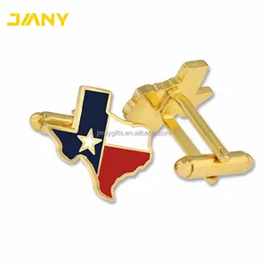 Boutons de manchette Patriot drapeau Texas État américain personnalisé