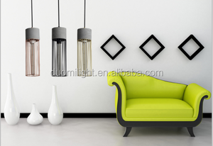 Industrial Edison Hanging <strong>Cage</strong> Pendant <strong>Lights</strong> With E26 E27 Base and Vintage Concrete <strong>Shade</strong> in Pendant <strong>Light</strong> Fixtures - Product Image 3
