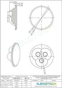 Ilenstech 10 degrés led par lentille 34mm multi led lentille PIR lumière/led optique