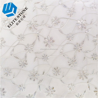 Mosaïque de pierre à motif de fleurs/carrelage mosaïque jet d'eau Foshan