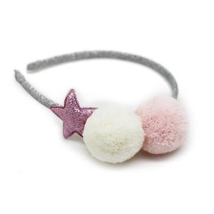 Diadema <span class=keywords><strong>de</strong></span> pompón para niña, bandana <span class=keywords><strong>de</strong></span> pelo <span class=keywords><strong>de</strong></span> imitación para niña - Product Image 3
