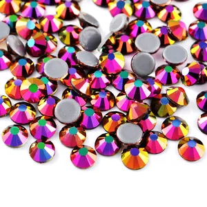 DS Crystal SS10 SS12 SS16 SS20Hotfix Glass Rhinestone Iron On Crystals Stones Hot Fix Flatback Strass For Dress Shoes