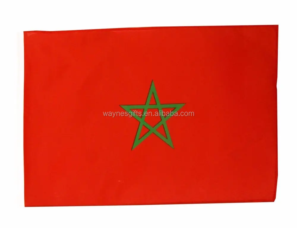 Bendera Nasional Dunia Poliester 90*150Cm Kustom Morocco Nasional