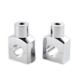 Cnc nhôm 25mm xe máy tay lái Riser kẹp gắn kết trong màu đen/CHROME màu - Product Image 2