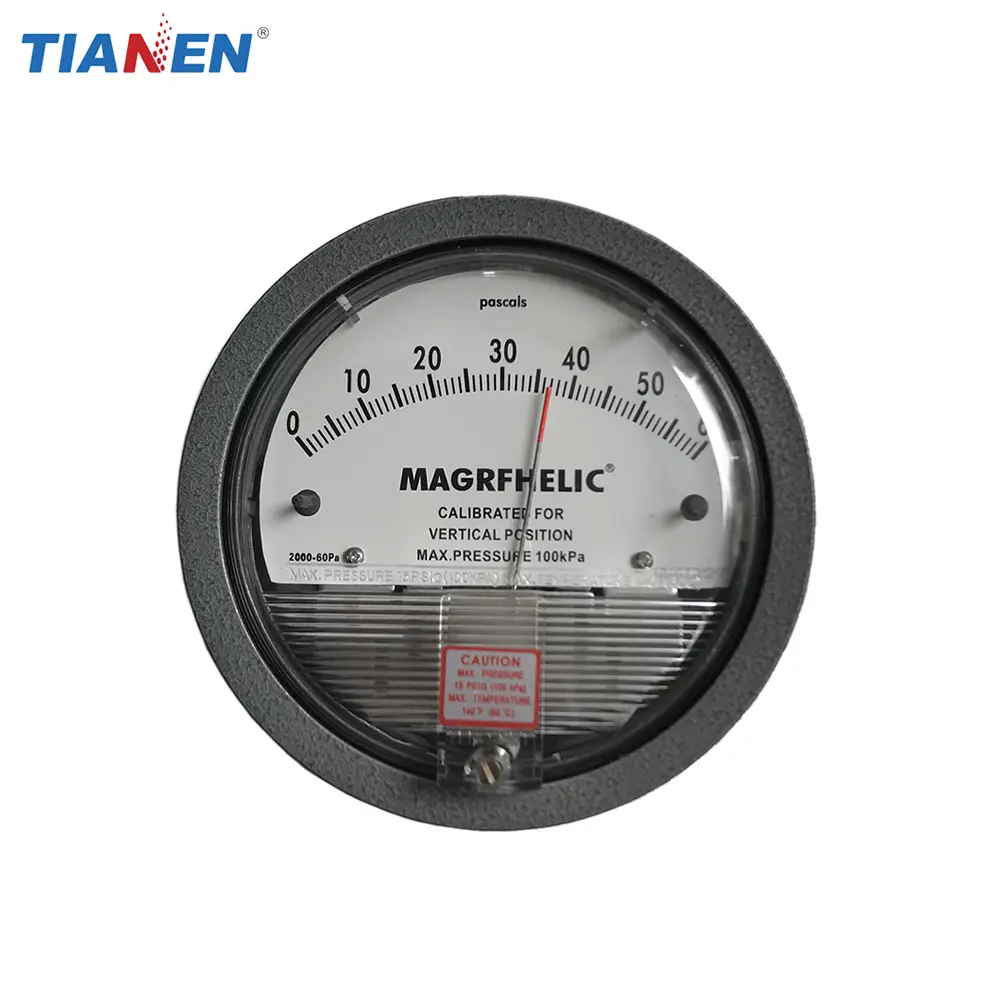Magrfhelic differential pressure gauge