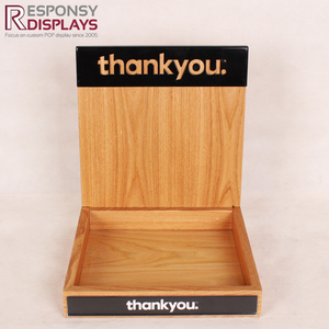 Estante de exhibición de encimera escalonado de madera maciza con diseño de rejilla multicapa para escaparate de botellas de aceite esencial en tienda minorista - Product Image 4