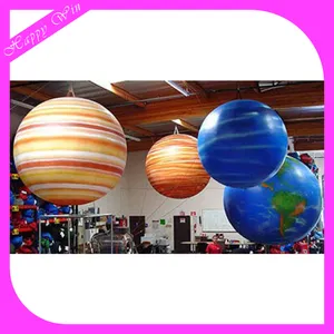 Reclame Opblaasbare Globe Ballon Met Verlichting, Led Opblaasbare Planeten Ballon Voor Opknoping