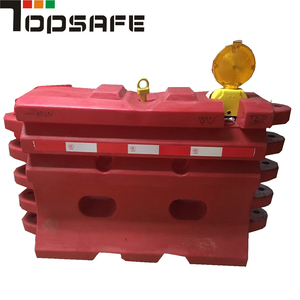Bianco Flessibile Portatile di Plastica Barriera di Sicurezza del Traffico Stradale Riempito di Acqua Barriera - Product Image 1