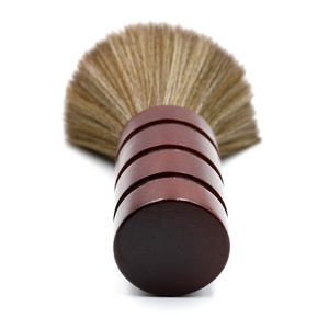 Cepillo de <span class=keywords><strong>Afeitar</strong></span> Redondo con Mango de Madera y Pelo de Animal, Cepillo <span class=keywords><strong>para</strong></span> Cuello <span class=keywords><strong>para</strong></span> Limpiar el Pelo Roto de Barbería - Product Image 4