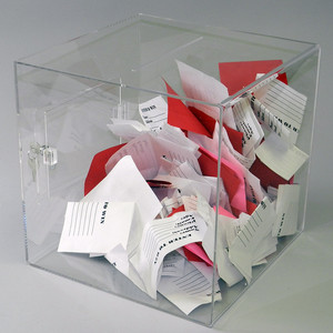 Caja de Sorteo Cuadrada Personalizada de Acrílico Transparente, Cajas de Recolección de Votaciones, Caja de Almacenamiento de Dinero - Product Image 1