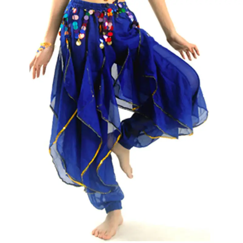 BestDance भारतीय बेली नृत्य अन्त: पुर पैंट पेट नृत्य पोशाक लहर पैंट महिलाओं के लिए