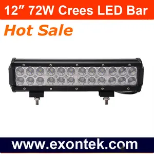 72 W 12 "CREES Sel Offroad Çalışma LED Işık Çubuğu Sürüş SUV 4WD Tekne Kamyon Jeep Su Geçirmez IP67