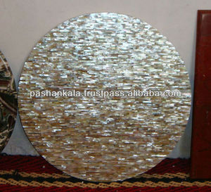 Cubierta de mesa de piedra natural de concha marina y nácar - Product Image 1
