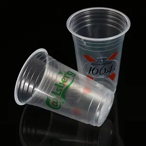 500 ml custom gedrukt PP wegwerp plastic thee kopjes