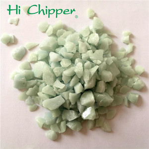 Grün farbige glow in <span class=keywords><strong>the</strong></span> dark glas chips für garten - Product Image 5