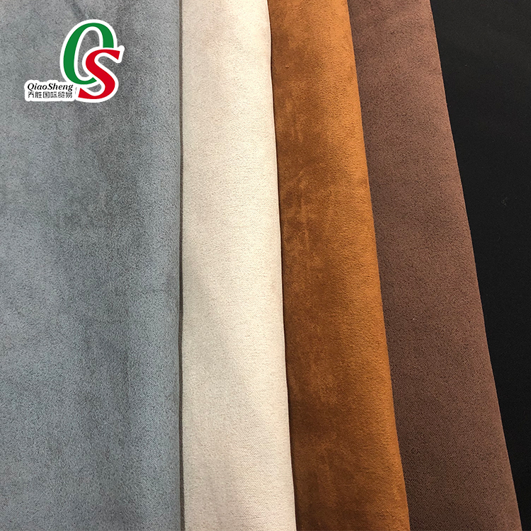 100% Polyester Synthetic Brushed Suede Fabric for Shoes Sofa Upholstery