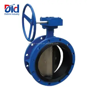 V गेंद पूरी तरह से Lugged Norri 100mm कच्चा लोहा Epdm सीट Flanged तितली वाल्व Actuator गियर बॉक्स