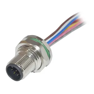 ip68 8 pin m12 male and female socket waterproof connector pinout