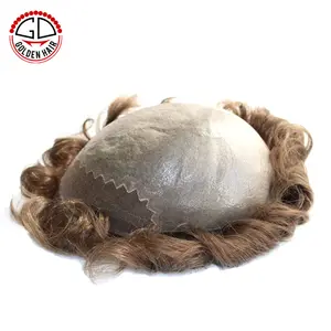 Best Quality Stock Indian Remy Hair Cheap Toupee For Men With Lace Material