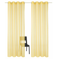 Rideaux transparents de couleur crème, 1 pièce, Style européen