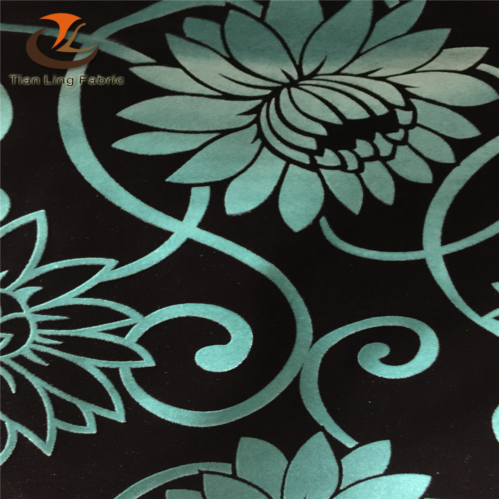 polyester nylon yarn dyed woven fabric velvet flock sofa fabric