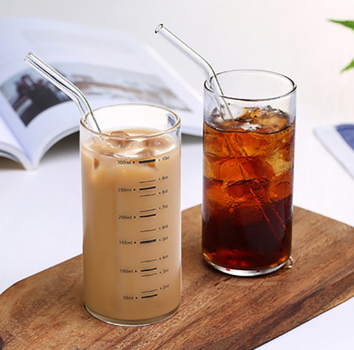 300ml Glass Measuring Cup For Milk And Fruit Juice Mug With Scale