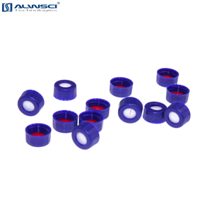 ALWSCI azul 9-425 abierto con tapón de rosca de silicona ptfe preslit septa para cuello corto 9mm y <span class=keywords><strong>hplc</strong></span> frascos 9-SP3005-2A - Product Image 3