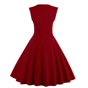 2017 donna europea e americana di grandi dimensioni ha colpito il colletto colorato vestito sottile e sottile abiti da festa a buon mercato - Product Image 3