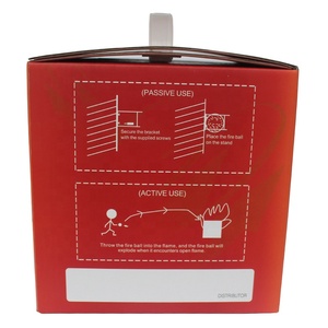 كرة إطفاء حريق ذاتية التشغيل من المصنع، كرة إطفاء حريق حمراء بوزن 1.3 كجم للرمي - Product Image 3