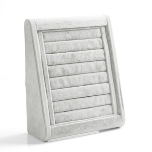 Bán Hot Đồ Trang Sức Hiển Thị Kệ Đồ Trang Sức Khung Màu Xám Nhung Chủ Hiển Thị Trường Hợp Hiển Thị Organizer <span class=keywords><strong>Tray</strong></span> Đứng Bán Buôn - Product Image 3