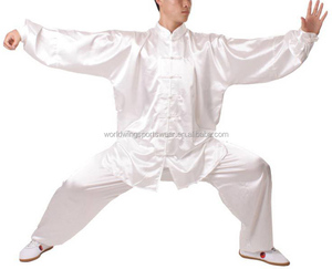 Ensemble d'uniformes d'arts martiaux Wushu <span class=keywords><strong>TaiChi</strong></span> en satin de polyester sur mesure pour hommes, couleurs et logos OEM, séchage rapide et respirant - Product Image 2
