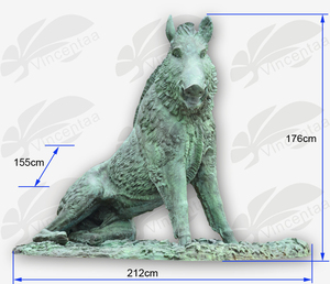 Statue de Sculpture de <span class=keywords><strong>sanglier</strong></span> Animal en Bronze taille réelle personnalisée - Product Image 2