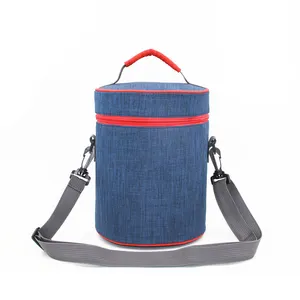 Customized isothermic round shoulder insulated cooler lunch bag for frozen food