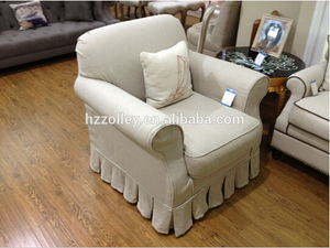 Estilo francés del país provincial moda sofá de tela silla, salón de sillón - Product Image 2
