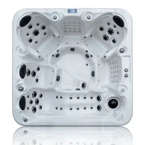 Lucite bak pijat spiral, sistem kontrol balboa spa panas luar ruangan dengan 91 jet 1 lounge Spa bak panas es