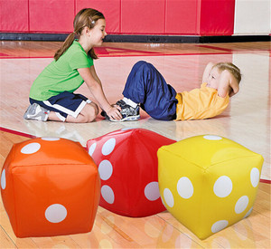 Bán buôn chất lượng Tốt tùy chỉnh pvc xúc xắc inflatable trong màu trắng với màu đen - Product Image 2