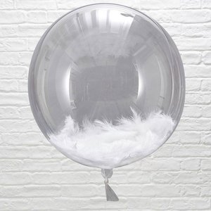 Plumas coloridas transparente Bobo Ball 18 "boda fiesta cumpleaños Festival vacaciones Decoración - Product Image 2