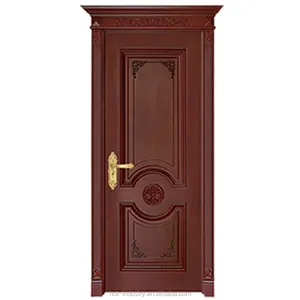 Latest Designs Interior Single Solid Wooden Door House Customized Interior Wooden Door