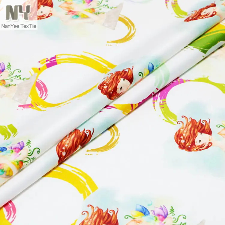 Nanyee Textile Woven Matt Style 140G Fashion Print Satin Fabric