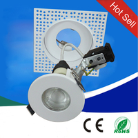 Lunette carrée sans bordure 90min Fire guard GU10/MR16 feu évalué downlight