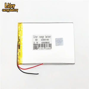 Wholesale ultra thin 3580140 6000 mAh LiPo battery <strong>3</strong>,7 V rechargeable lithium ion polymer - Product Image 1